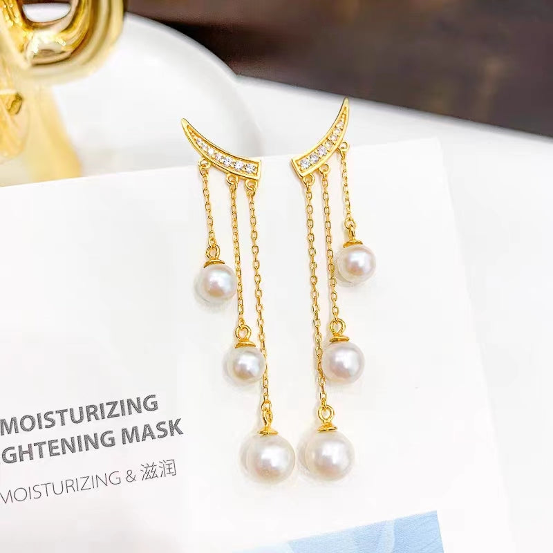 04. 【accessories】long stud earrings styles